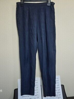 Peruvian Connection Silk Dark Gray Pants size 4